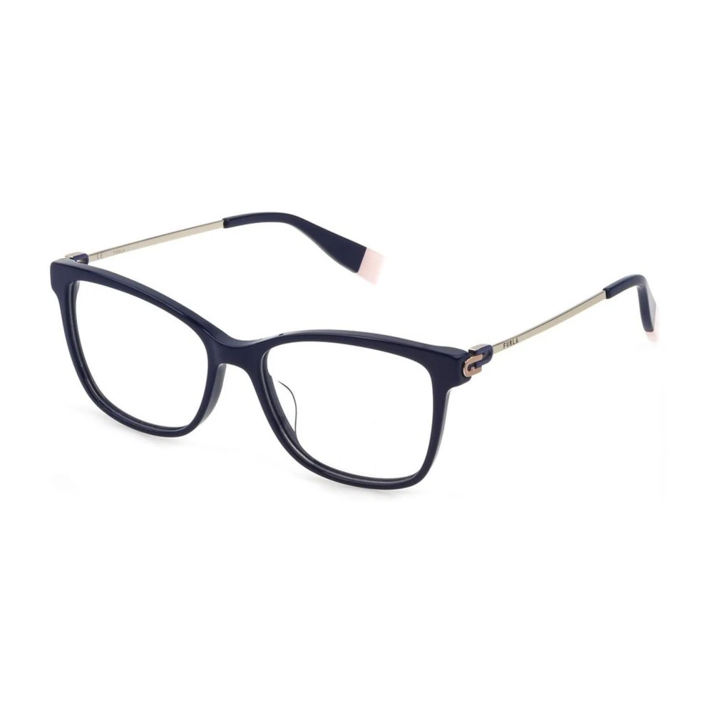 Furla Blauwe Kunststof Frame Bril Stijlvol Model Blue Dames