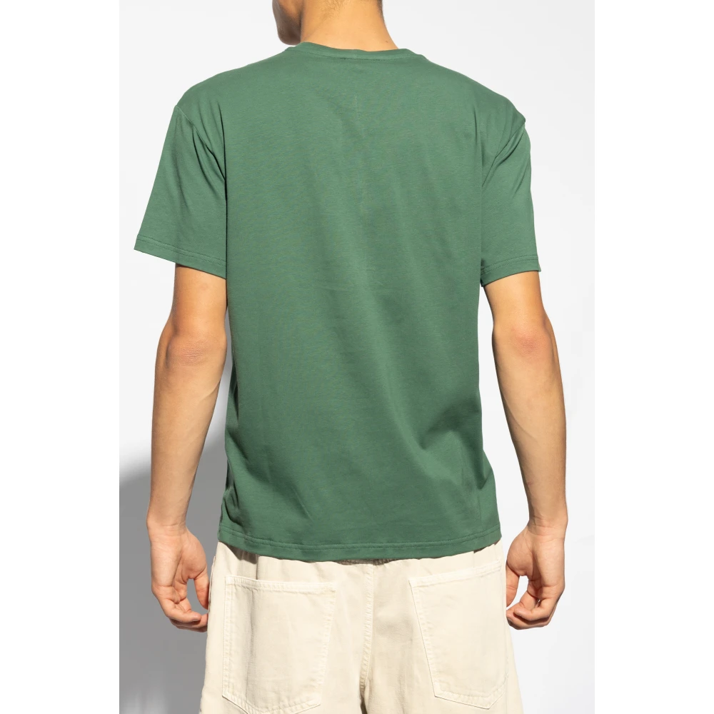JW Anderson T-shirt met logo Green Heren