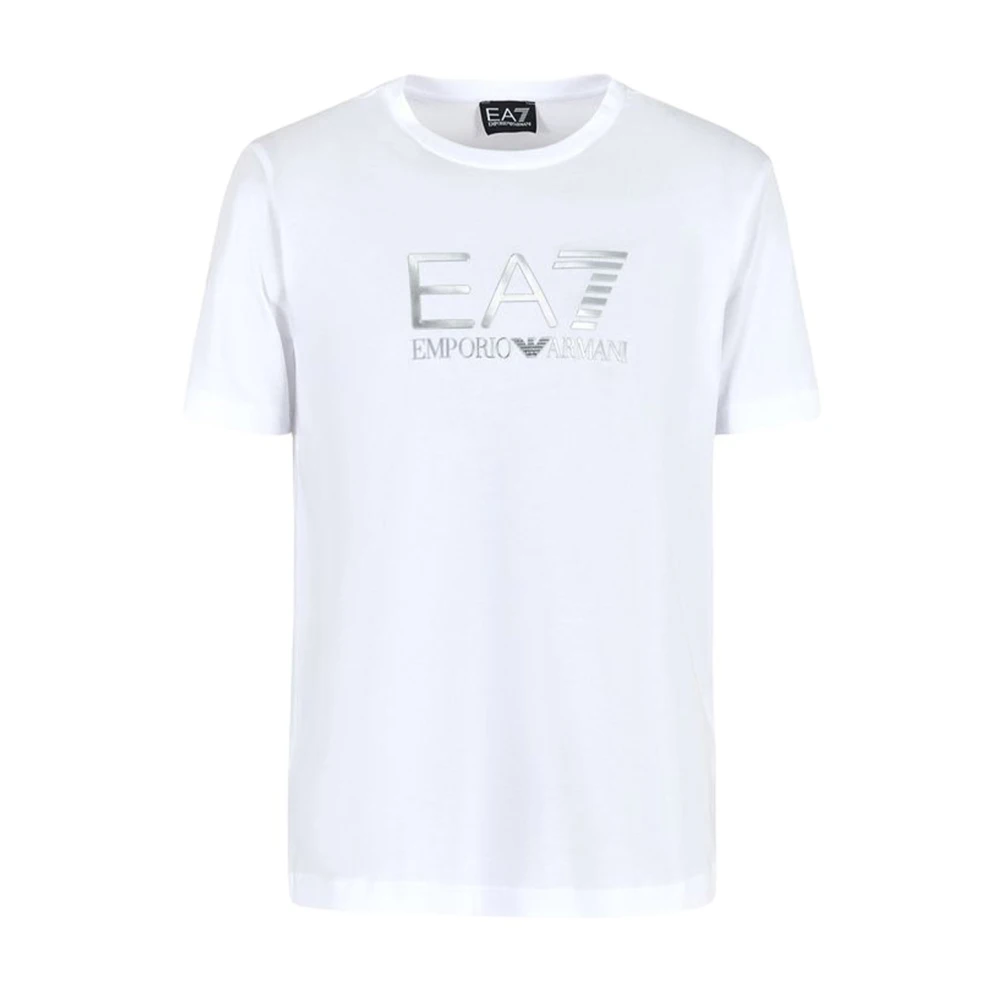 Emporio Armani EA7 Minimalistisch T-shirt met korte mouwen White Heren