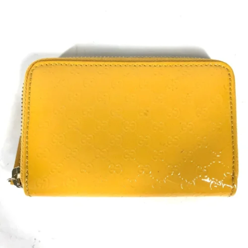 Gucci Vintage Pre-owned Leather wallets Yellow Dames