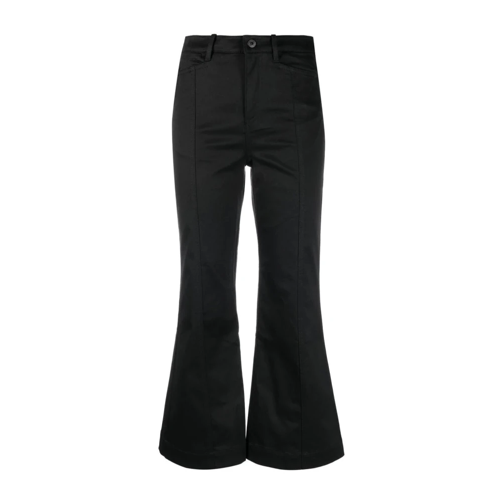 Proenza Schouler Zwarte hoge taille cropped broek Black Dames