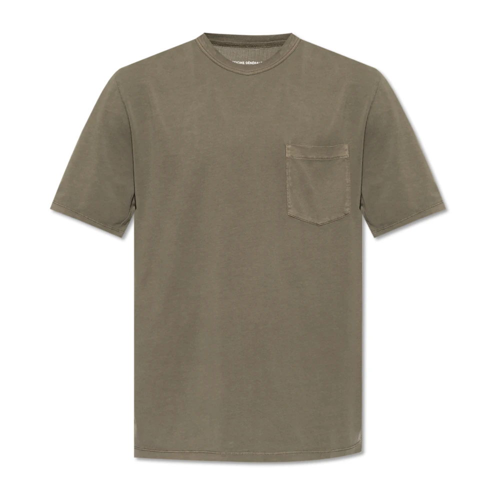 Officine Générale T-shirt met zak Green Heren
