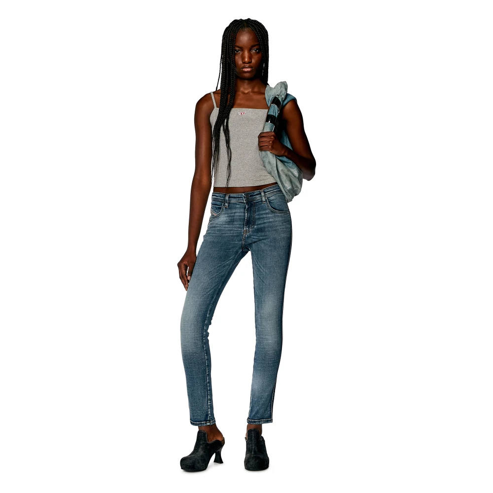 Diesel Skinny Jeans 2015 Babhila Blue Dames