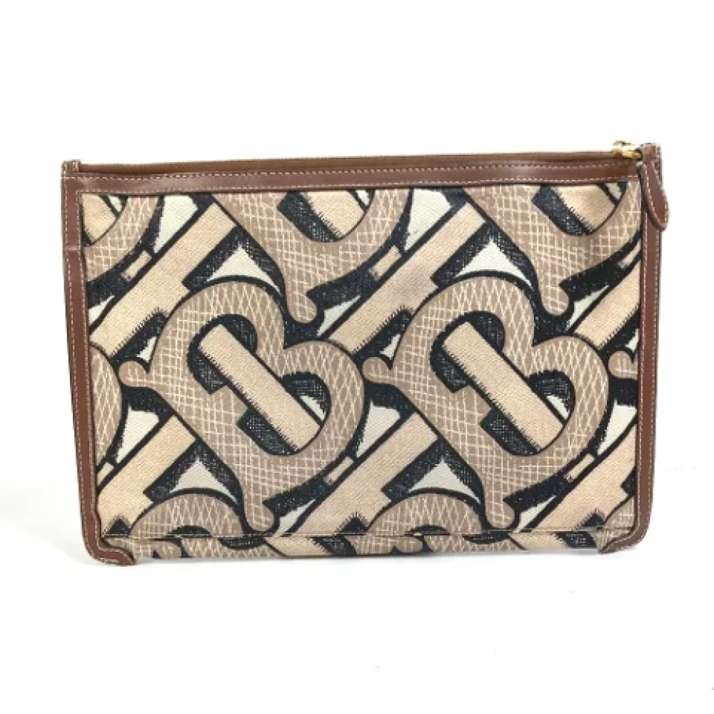 Burberry Vintage Pre-owned Fabric clutches Brown Heren