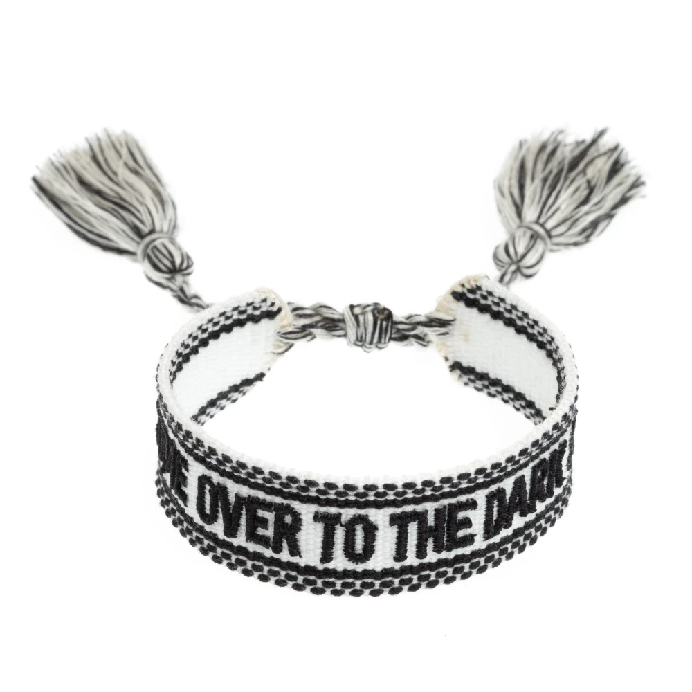 Woven Friendship Bracelet - Come Over TO THE Dark Side White
