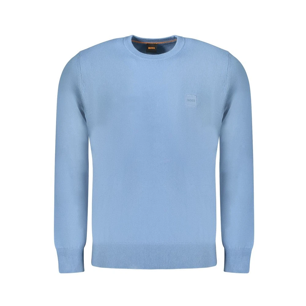 Hugo Boss Blauwe Katoenen Trui Blue Heren