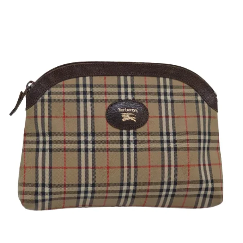 Burberry Vintage Pre-owned Canvas pouches Beige Dames