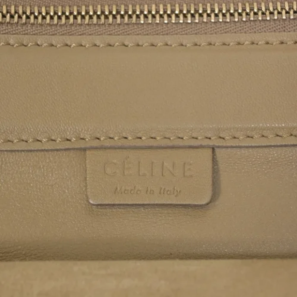 Celine Vintage Pre-owned Leather totes Beige Dames