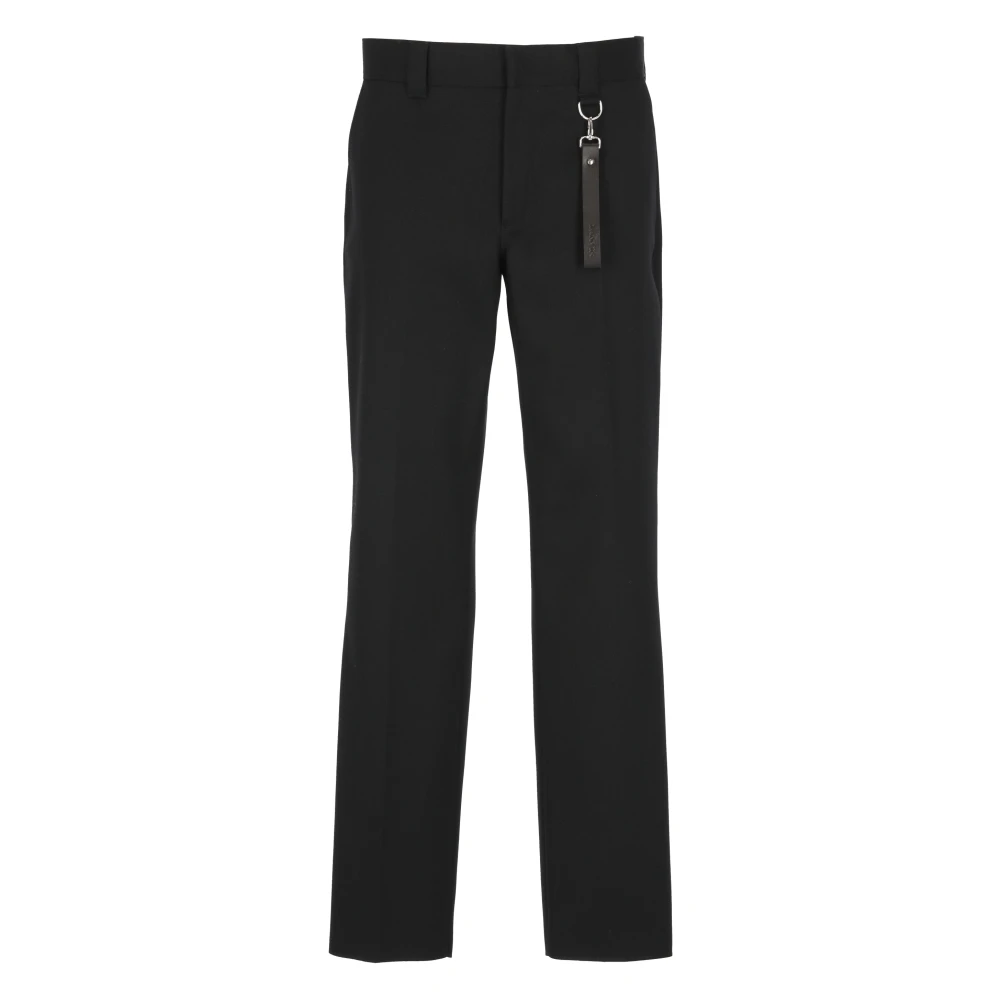 Lanvin Zwarte wollen broek met zakken Black Heren