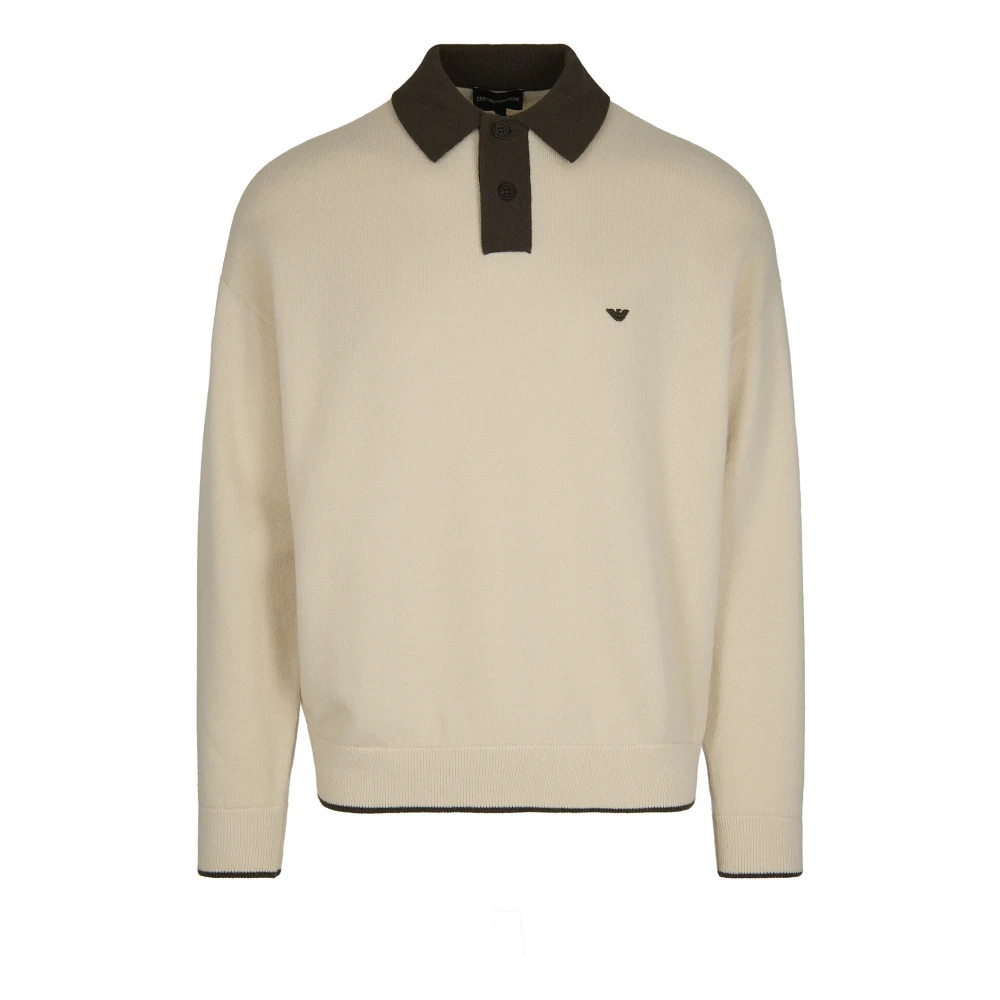 Emporio Armani Men's Beige Wool Sweaters