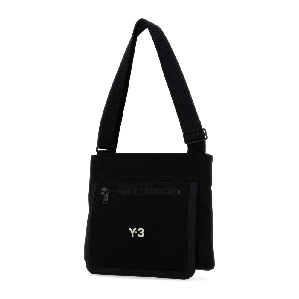 Y-3 Zwarte Canvas Schoudertas Black Heren