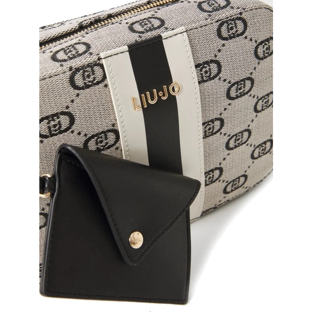 Liu Jo Jacquard Schoudertas met Ritssluiting Beige Dames