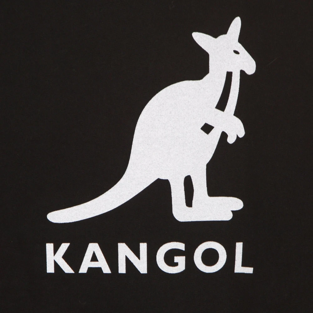 Kangol Zwarte hoodie met trekkoord capuchon Black Heren