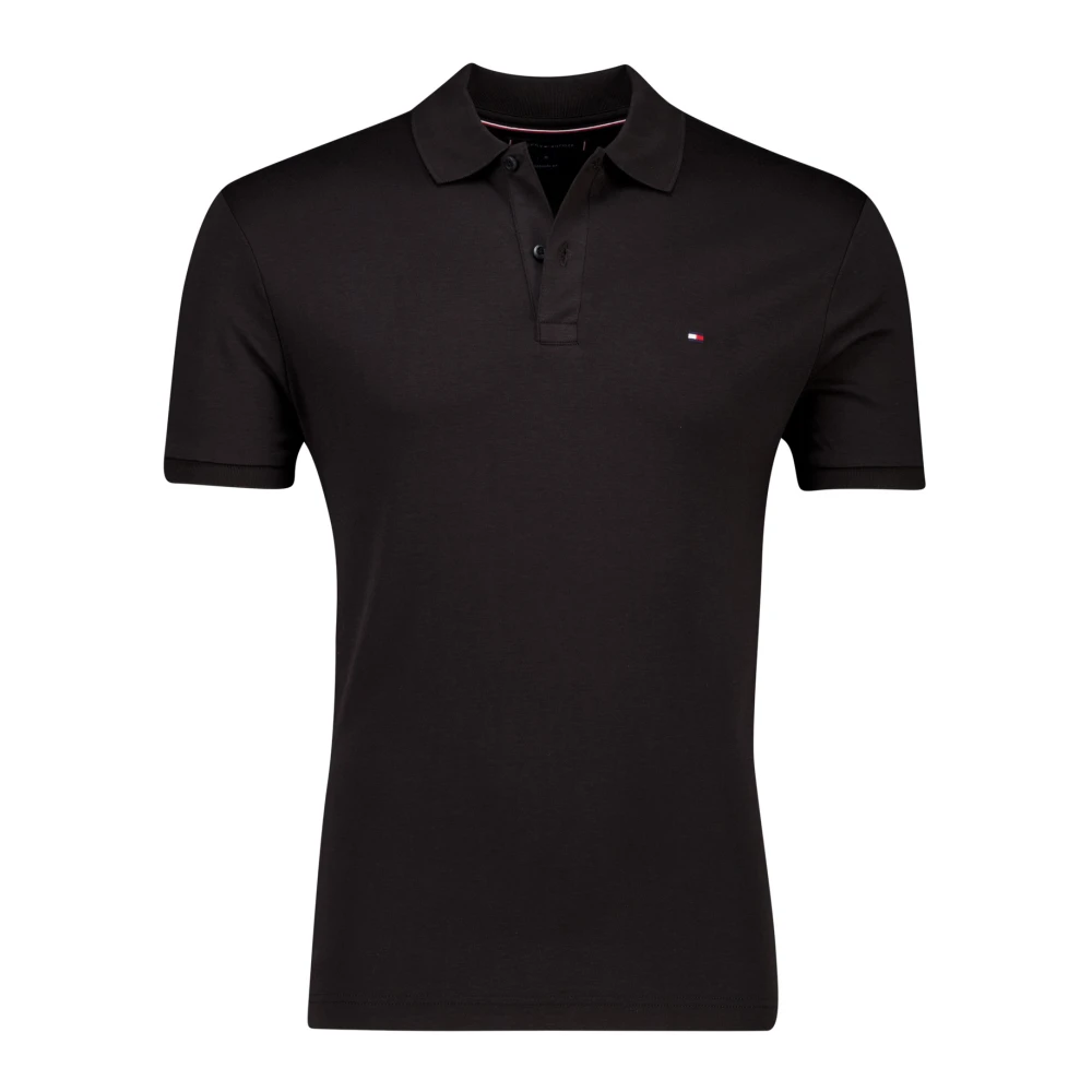 Tommy Hilfiger Zwarte poloshirt met korte mouwen Black Heren