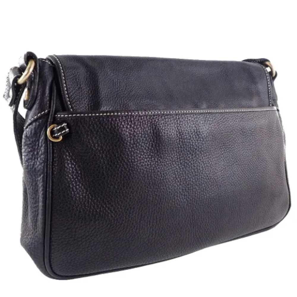 Celine Vintage Pre-owned Leather shoulder-bags Black Dames