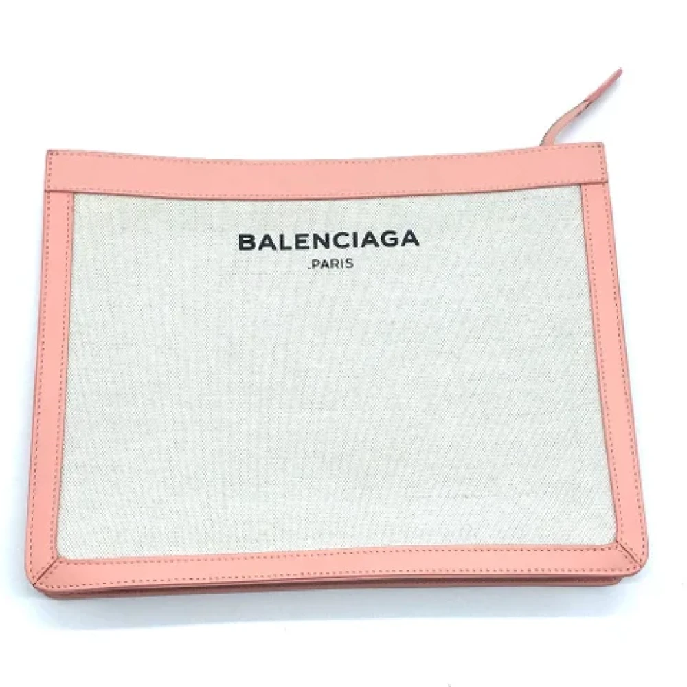 Balenciaga Vintage Pre-owned Cotton balenciaga-bags Beige Dames