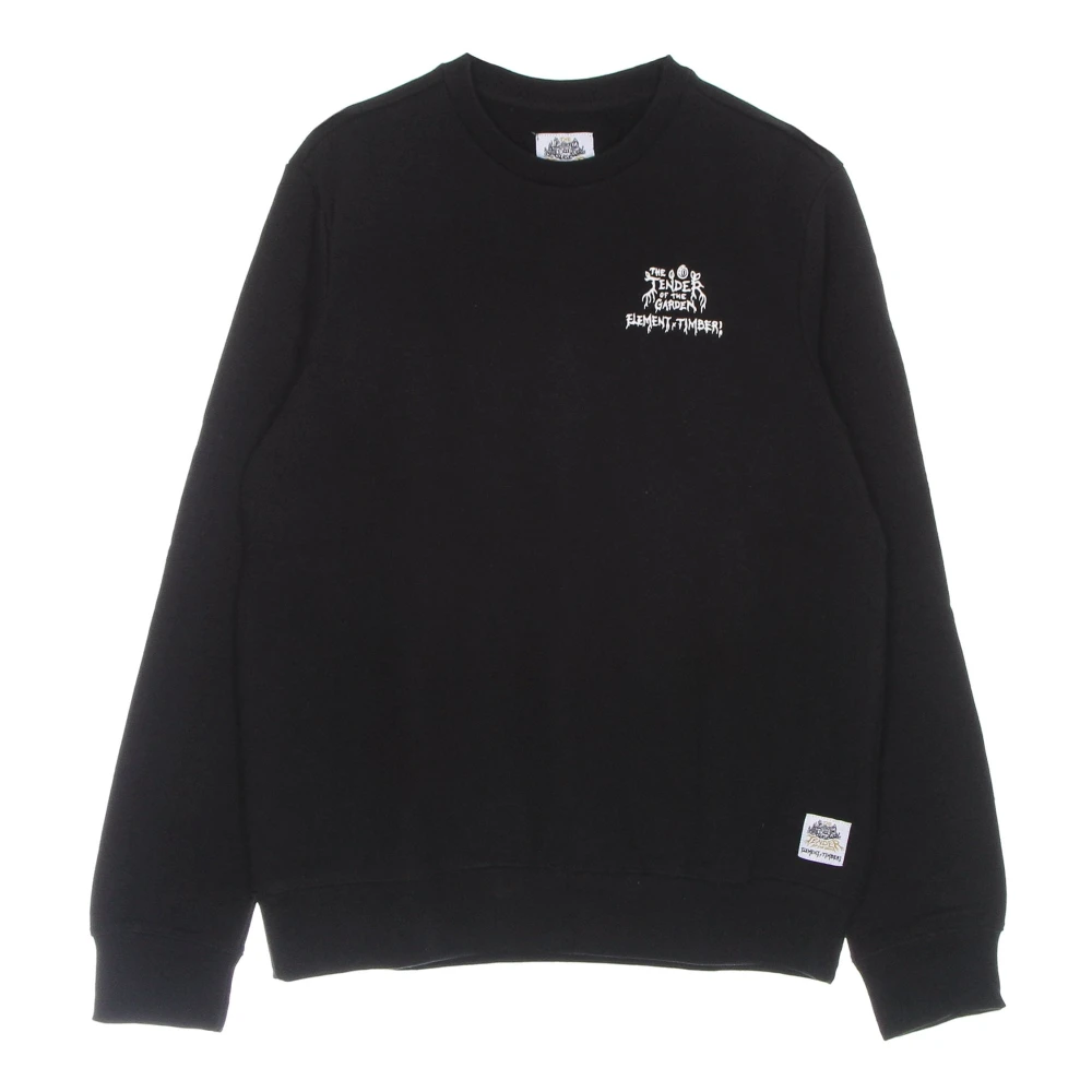Element Zwarte lichtgewicht Crewneck Sweatshirt met Dance Crew stijl Black Heren
