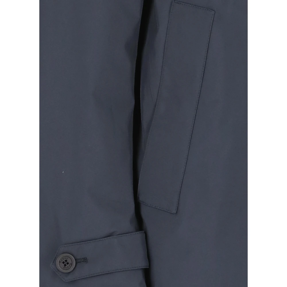 Herno Blauwe Waterdichte Donsjas met Kraag Blue Heren