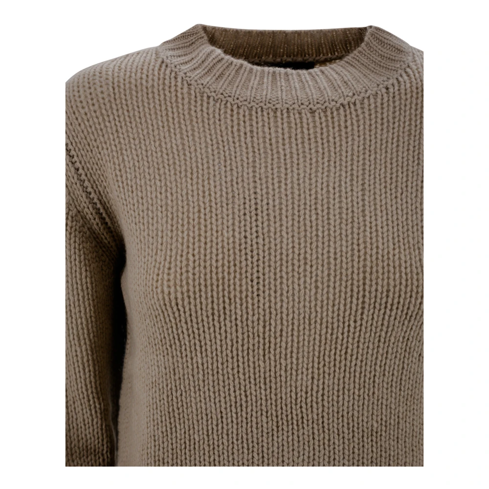 Max Mara Weekend Kasjmier Crew-neck Sweater Beige Dames