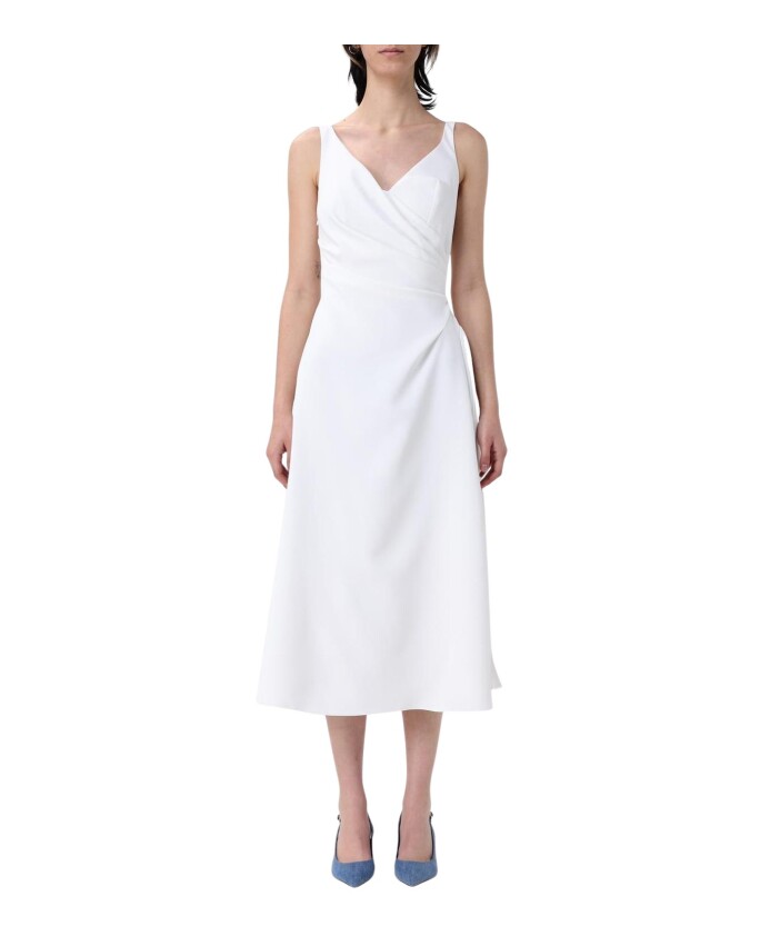 robe-midi-rouge-a-col-v