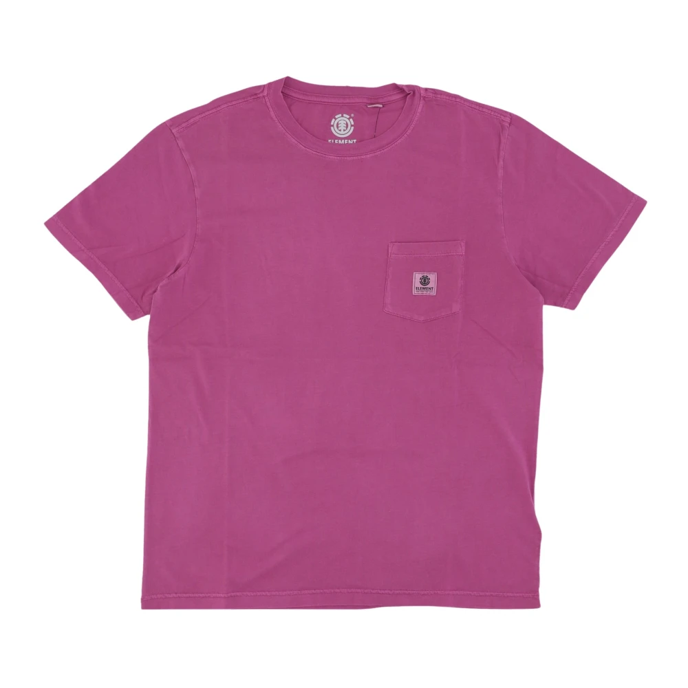 Element Pink T-Shirts, Male, L, Pocket Pigment Tee Deep Orchid T-Shirt
