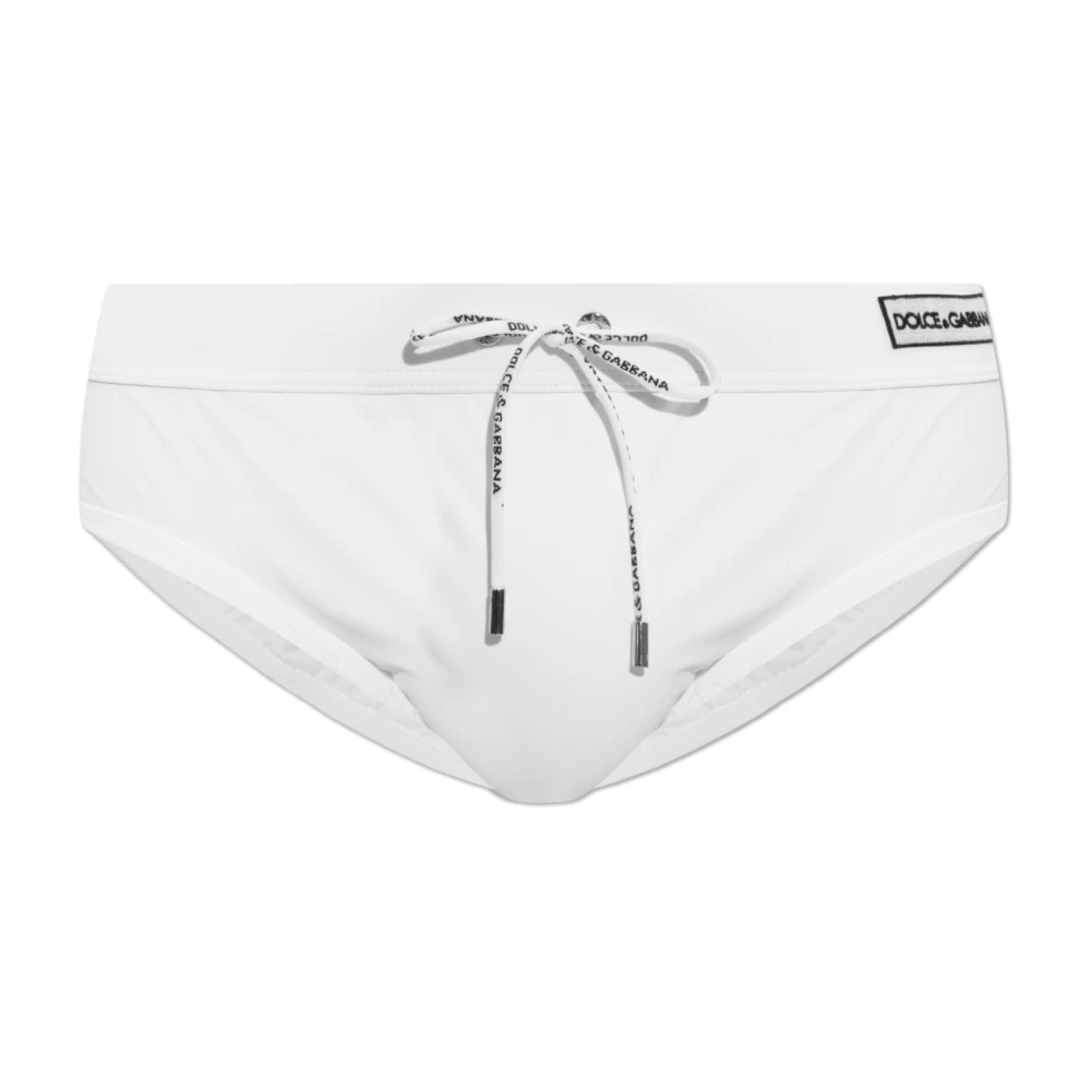 Dolce & Gabbana Uomo Bianco Costumi Da Bagno, L, New,