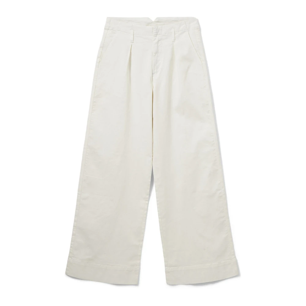 Sofie Schnoor White Wide Trousers, Female, Xl, Athenasw Trousers Off