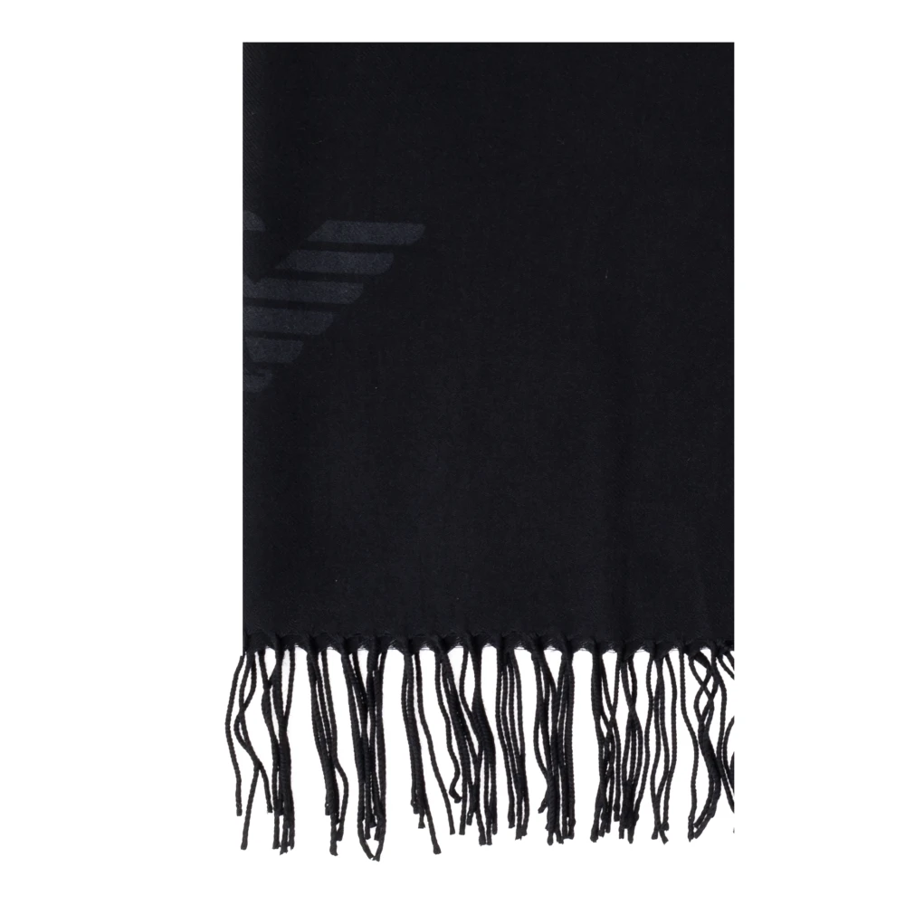 Emporio Armani Sjaal met logo Black Heren