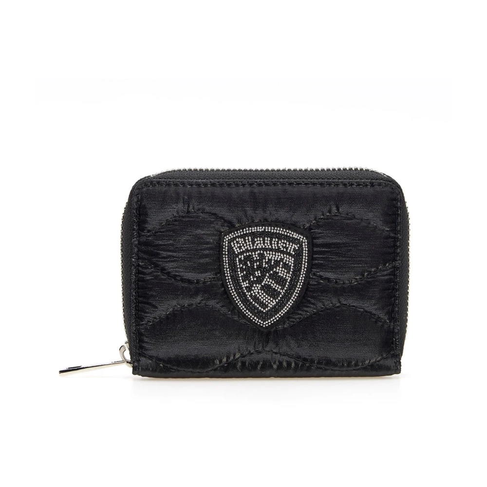 Blauer Women's Black Wallets & Cardholders, One Size, Wave Texture Zip Around Wallet
