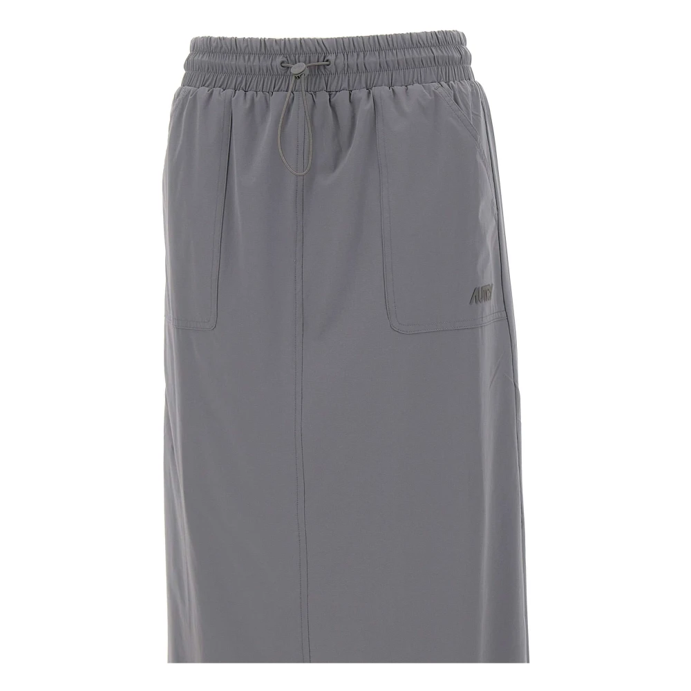 Autry Technische Nylon Rok Grijs Gray Dames