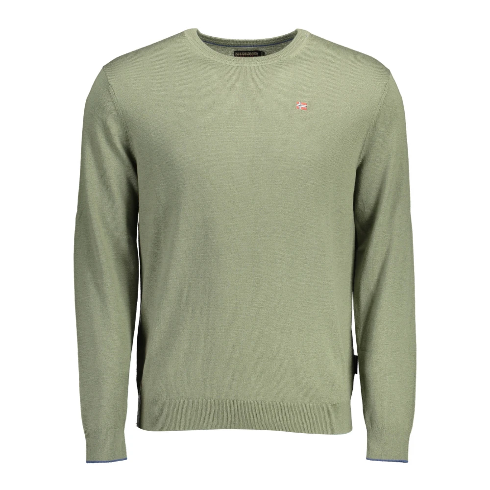 Napapijri Men's Green Round-Neck Knitwear, 2XL, Clothing