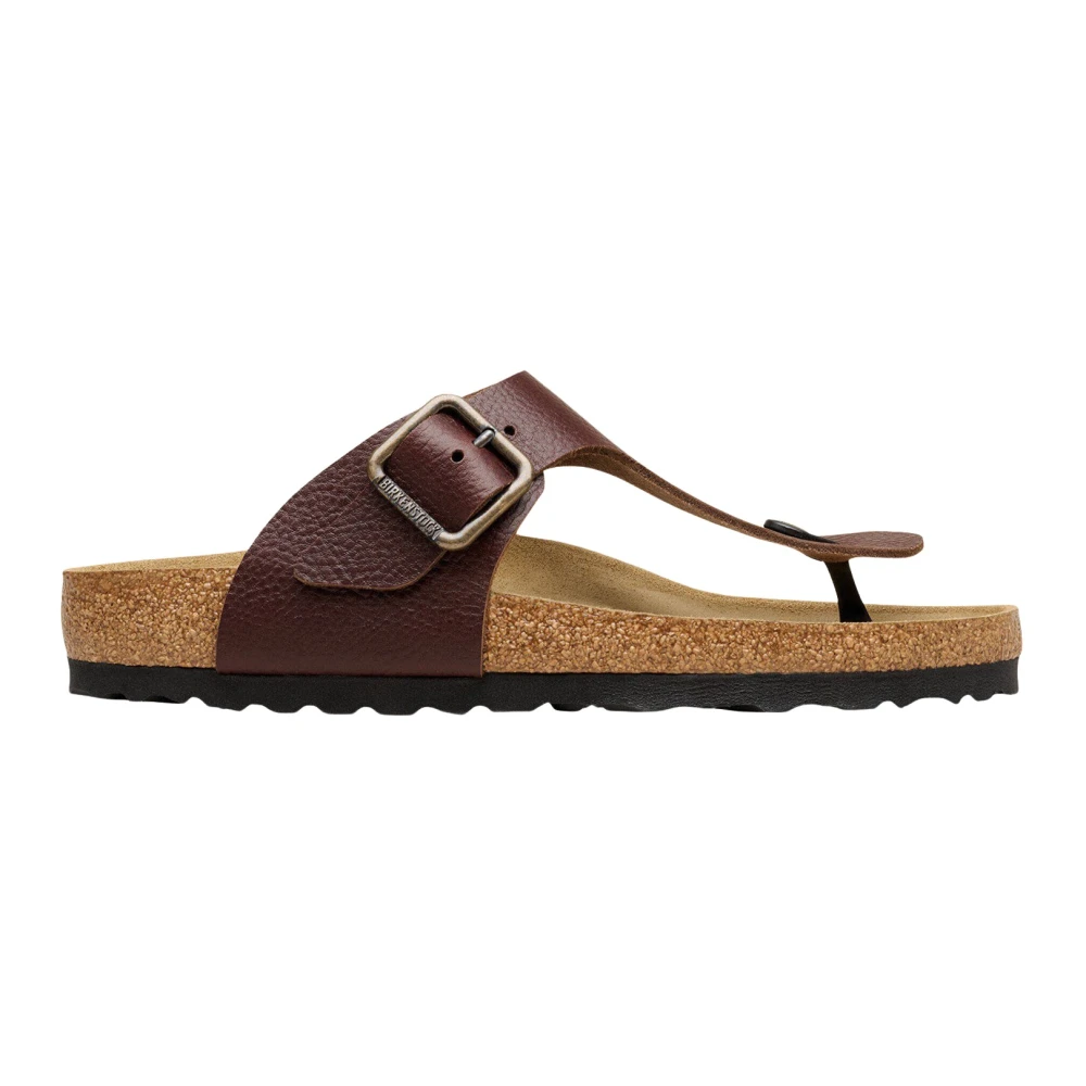 Birkenstock Men's Brown Flip Flops, 8 Uk, Gizeh Leather Sandals