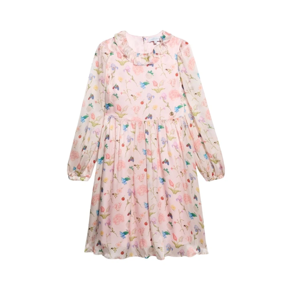 Roberto Cavalli Pink Dresses, Female, 8 Y, Autumn Dream Print Silk Dress