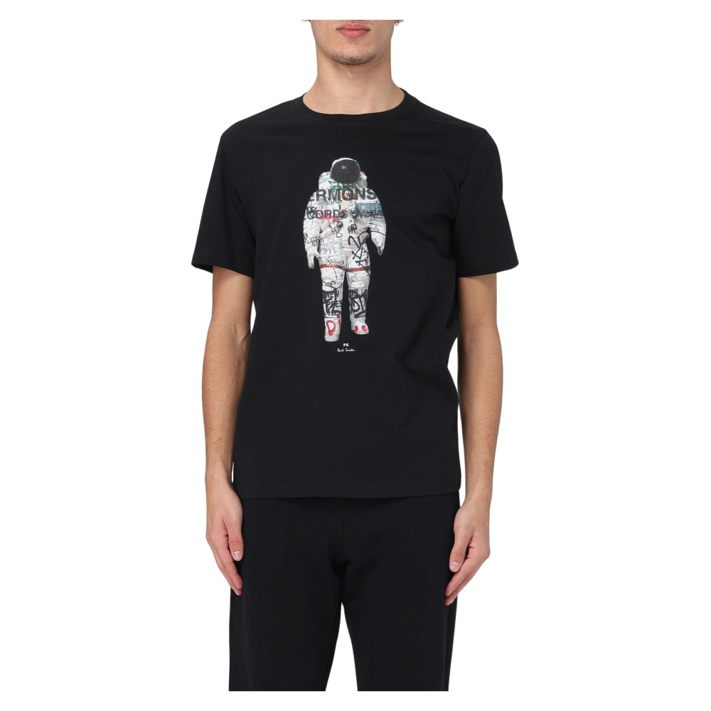 Paul Smith Astronaut Regular Fit T-Shirt Black Heren