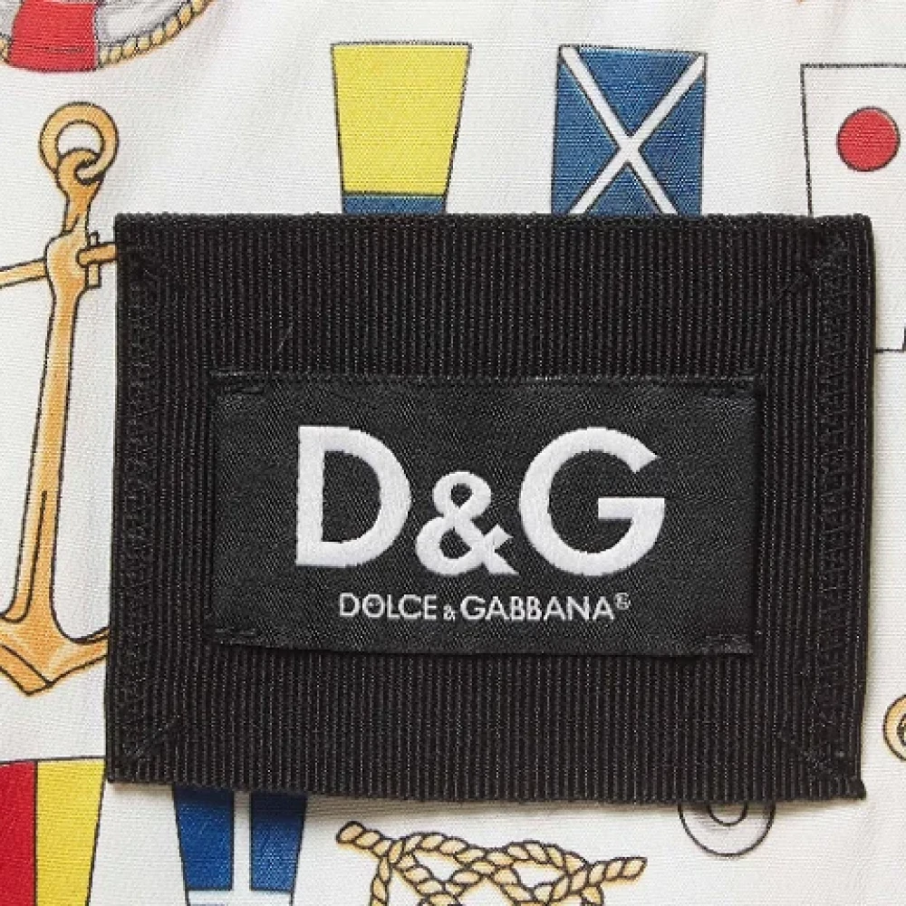 Dolce & Gabbana Pre-owned Leather outerwear White Dames