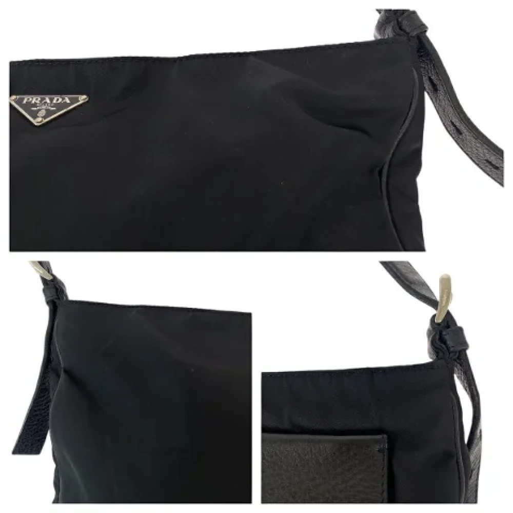 Prada Vintage Pre-owned Canvas crossbody-bags Black Dames