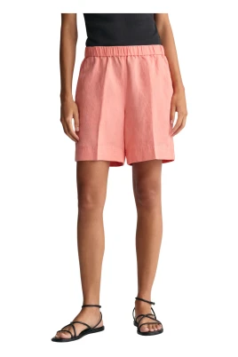 Linen Viscose Pull-On Shorts