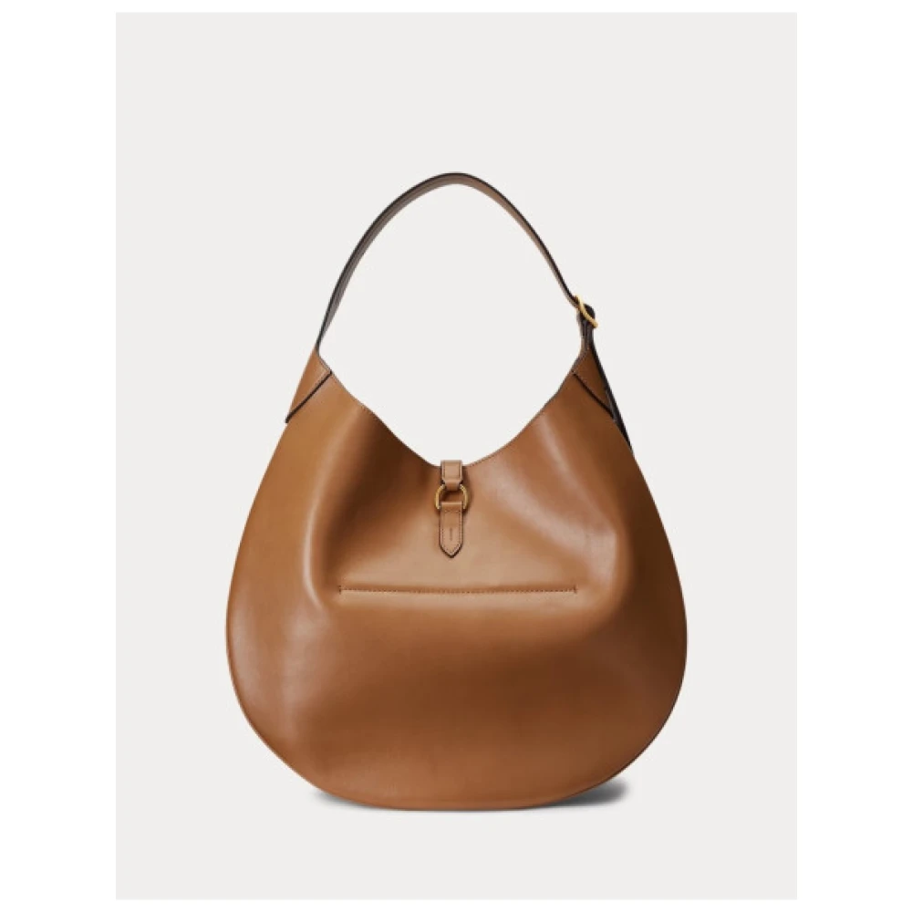 Polo Ralph Lauren Luxe leren zadeltas Beige Dames