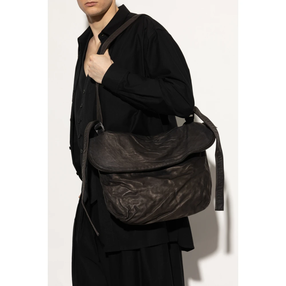 Y-3 Schoudertas met vintage effect Black Heren