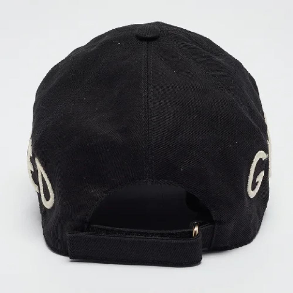 Gucci Vintage Pre-owned Cotton hats Black Dames