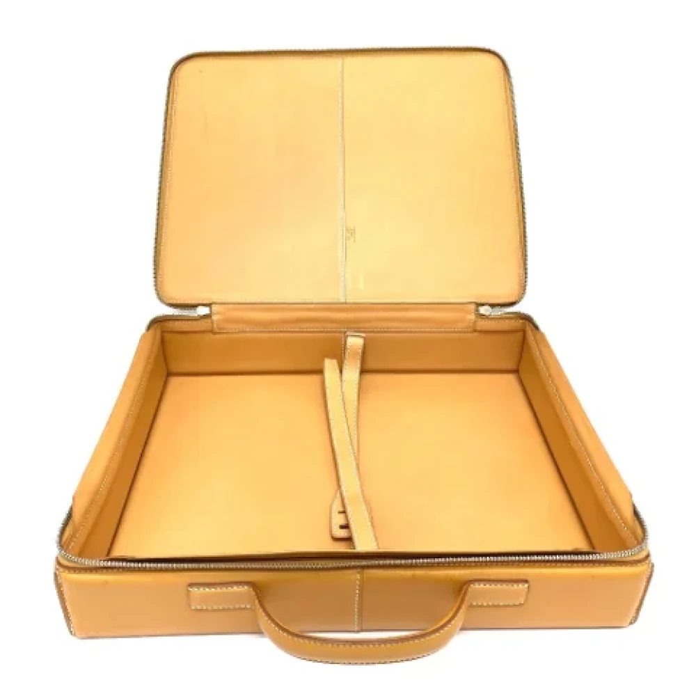Hermès Vintage Pre-owned Leather handbags Yellow Heren