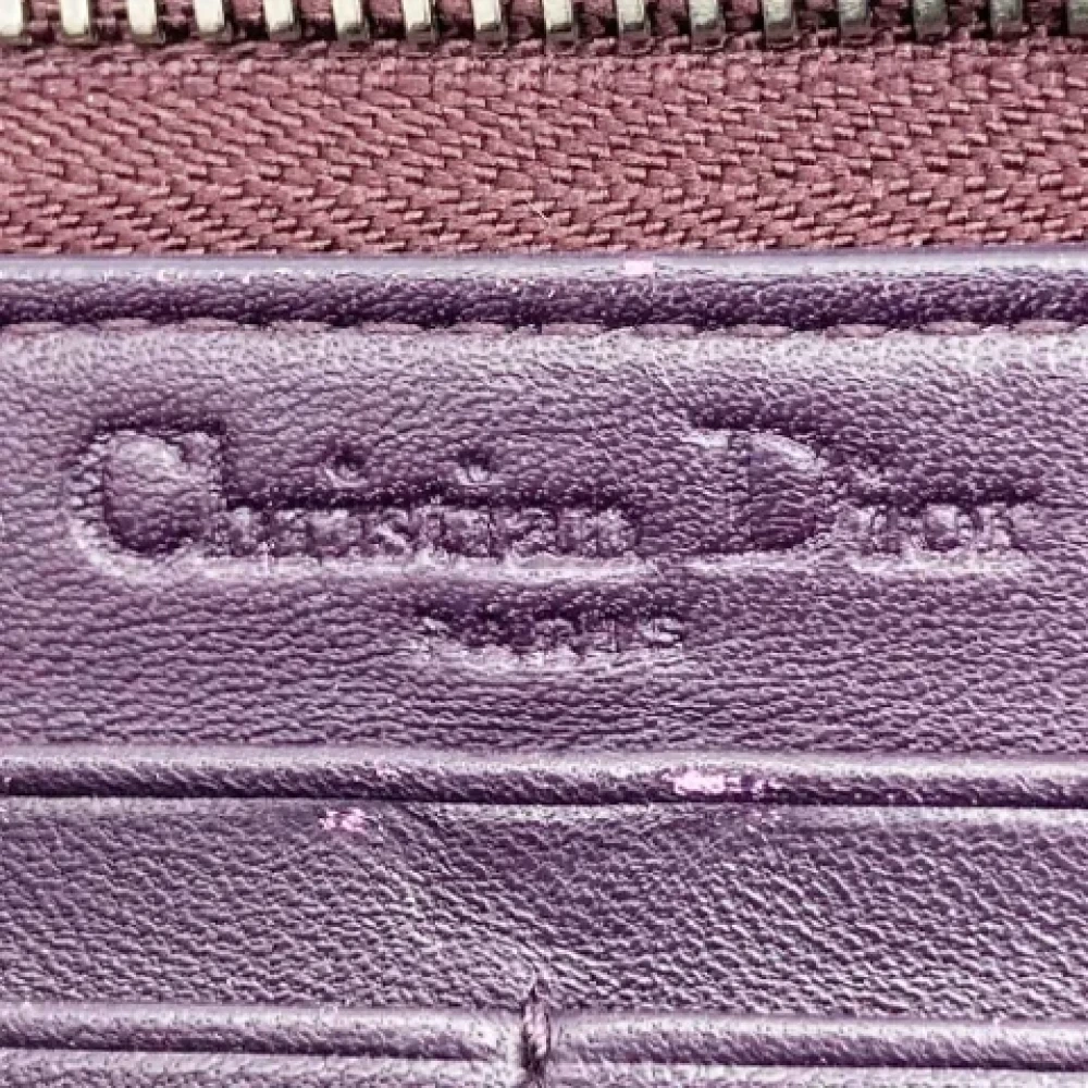 Dior Vintage Pre-owned Leather wallets Purple Dames
