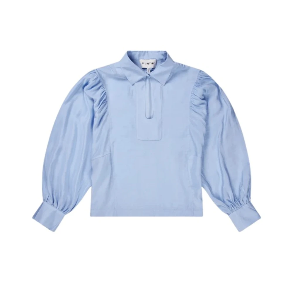 Munthe Blauwe Shellcu Top Blue Dames