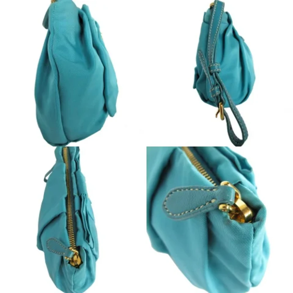 Prada Vintage Pre-owned Nylon prada-bags Blue Dames