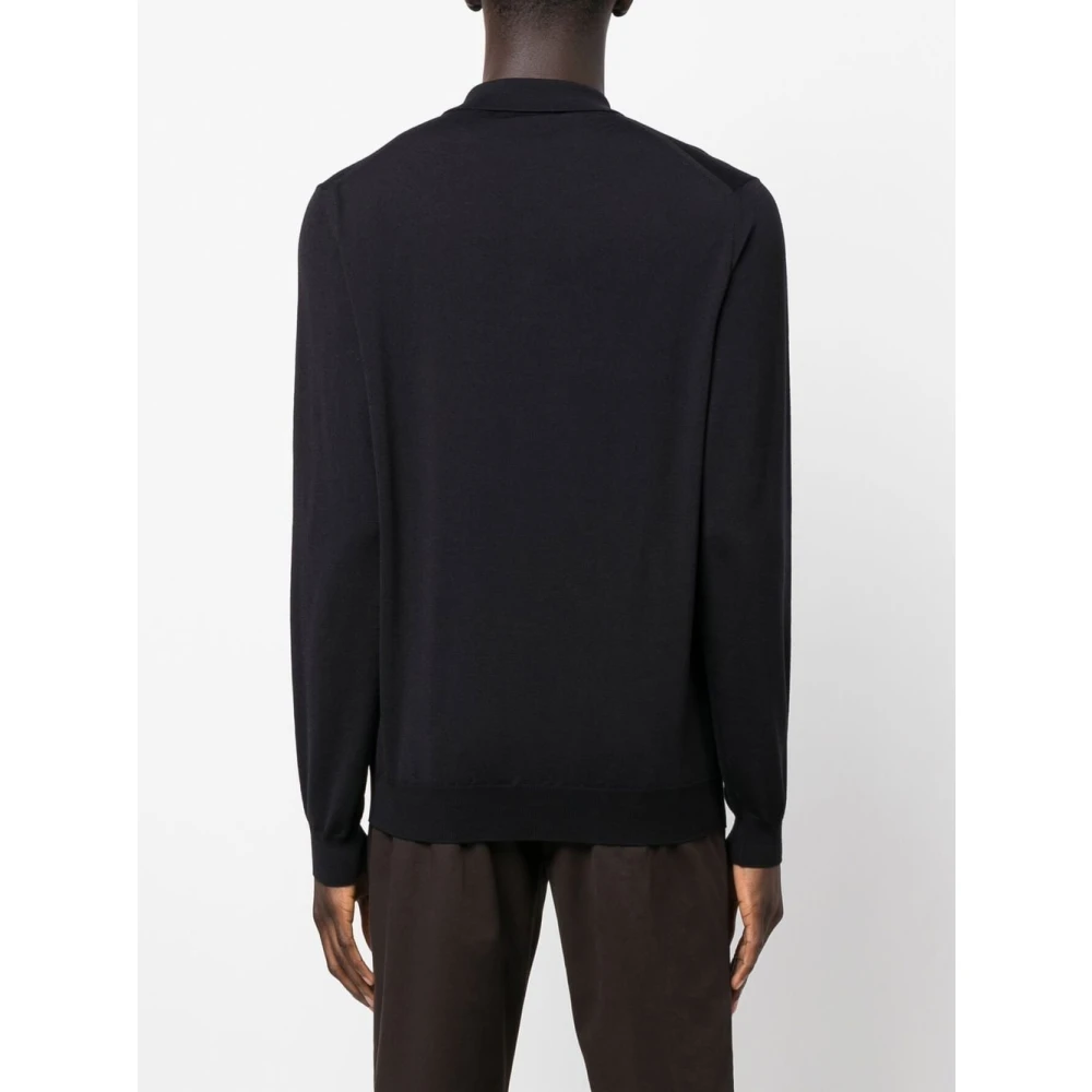 Zanone Klassieke Polo Shirt in Navy Blue Heren