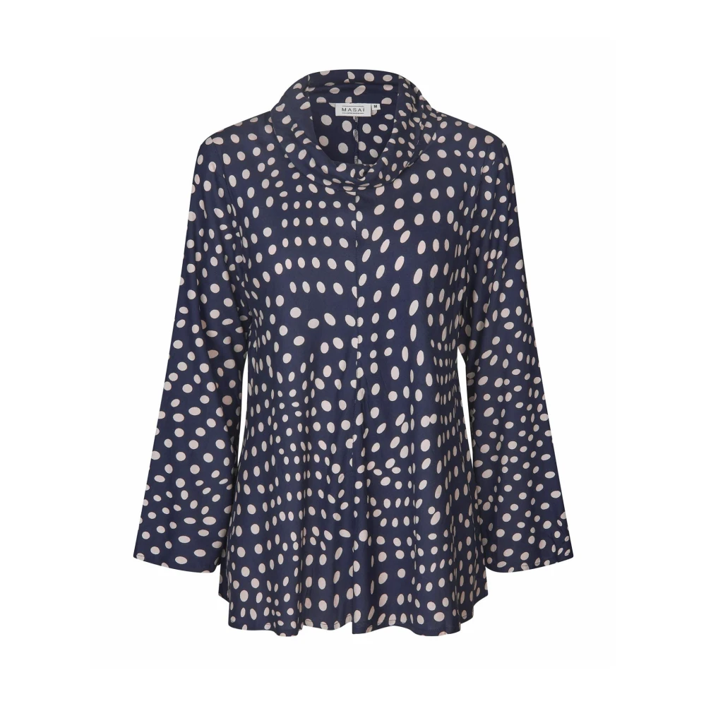 Masai Women's Blue Long Sleeve - Blouses - Xs - Blouses & Shirts