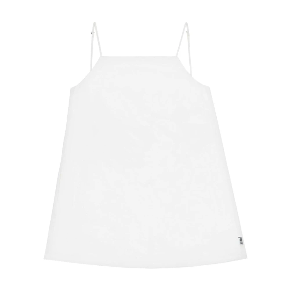 MM6 Maison Margiela V-Back Cotton Top White Dames