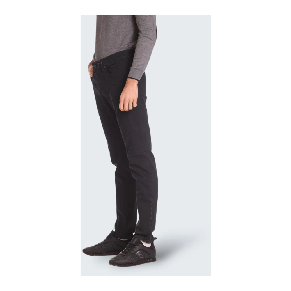 Jeckerson Zwarte Slim Fit 5-Pocket Broek Black Heren