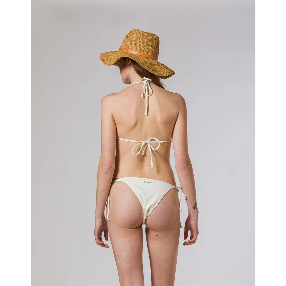 Douuod Woman Zalm Bikini met Scollatura Detail White Dames