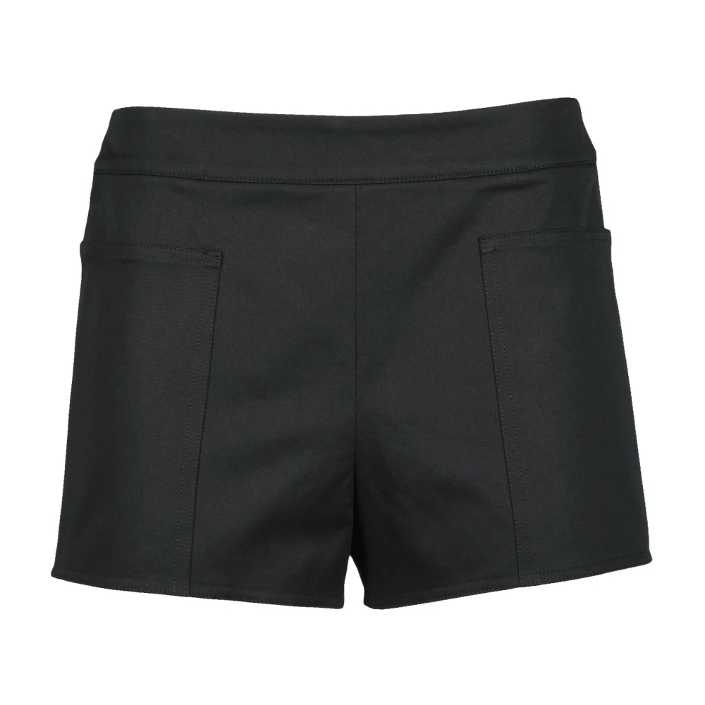 Max Mara Hoge taille katoenmix shorts Black Dames